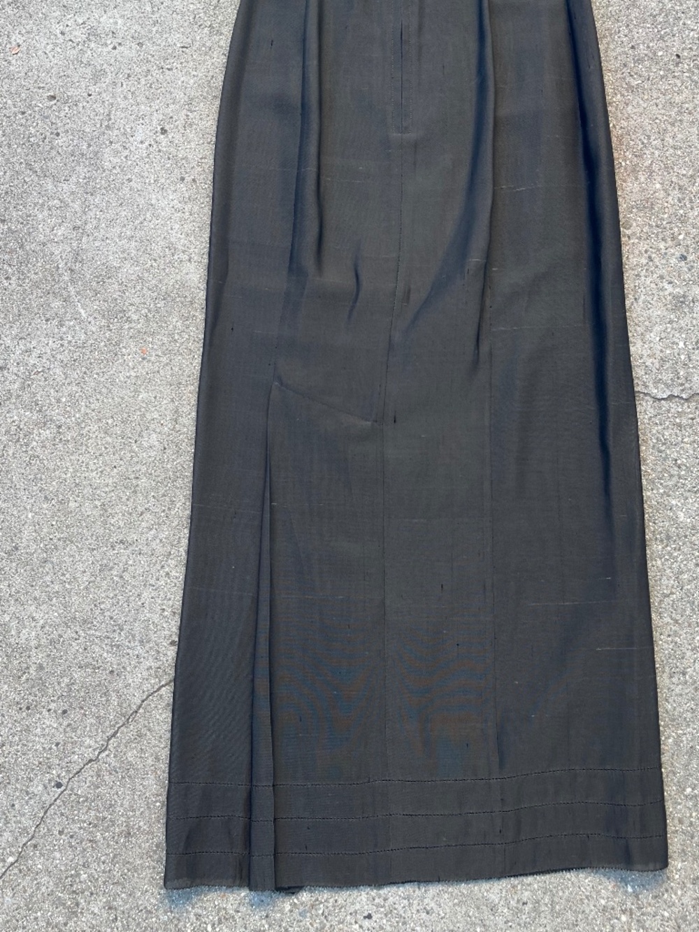 Vtg Yohji Yamamoto runway maxi skirt 100 silk size small semi sheer 90s cbk 80s - Picture 9 of 11